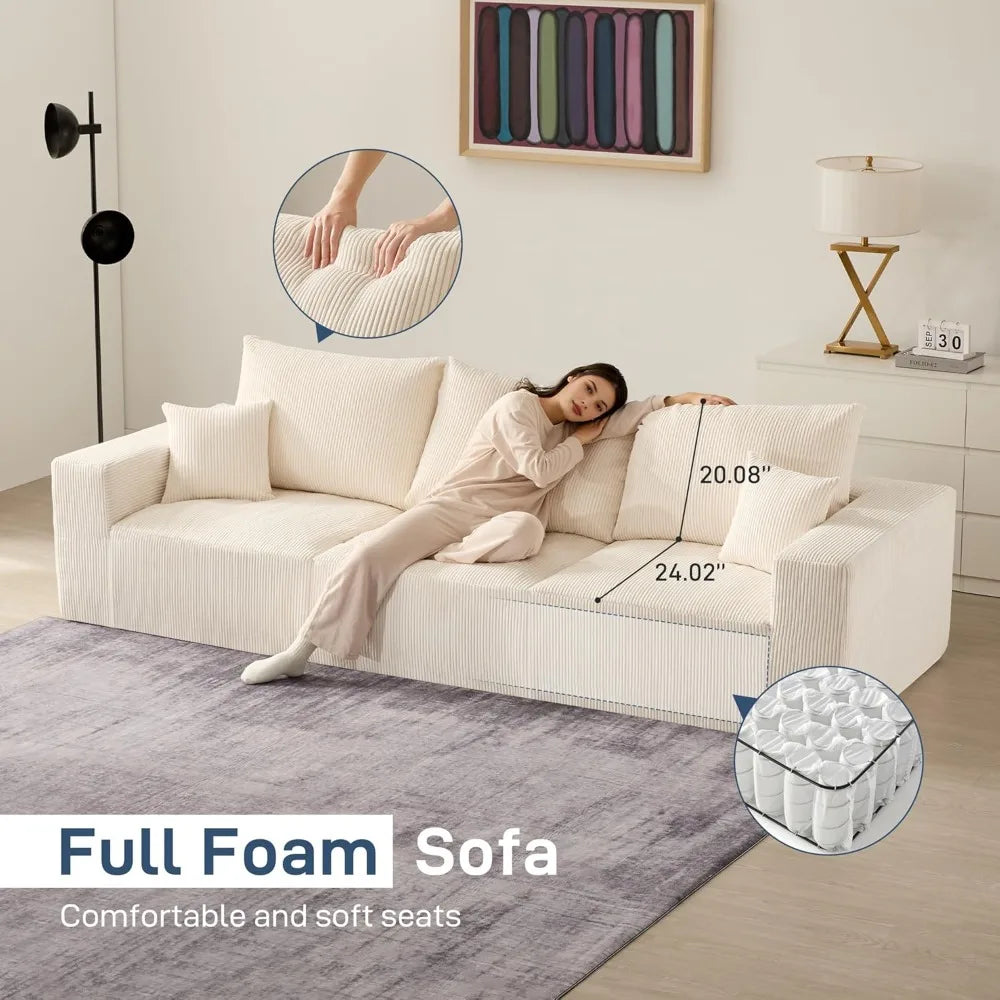 Ljustra Sectional Cloud Sofa U-Shaped Modern Lounge Couch 113 Inch