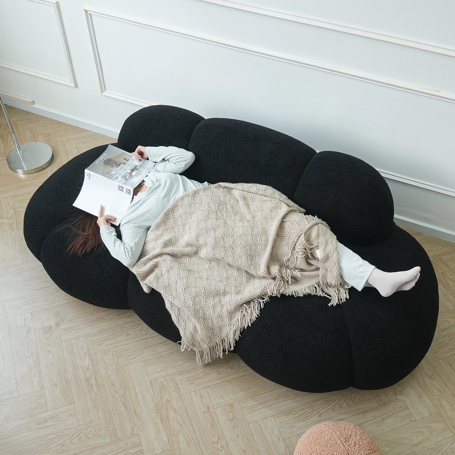 Ljustra Modern Cloud Shaped Sofa Comfy Upholstered Couch for Living Room