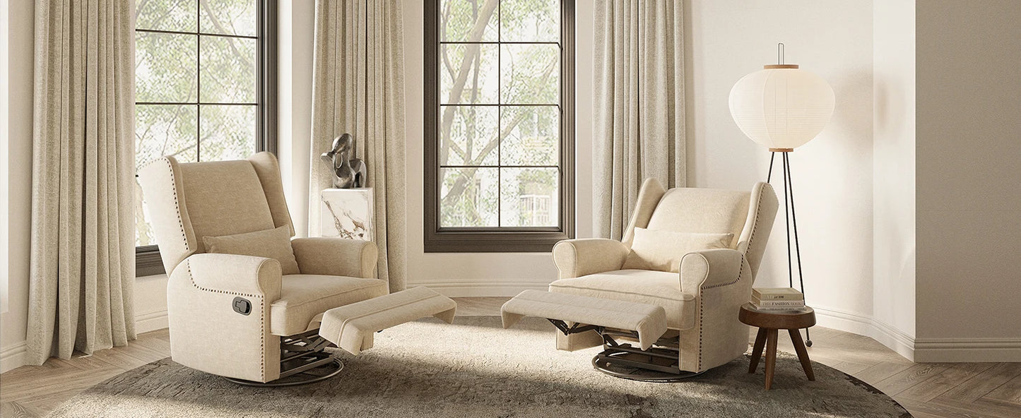 Ljustra RoyalCraft Swivel Recliner Chair Extra Large Footrest Glider