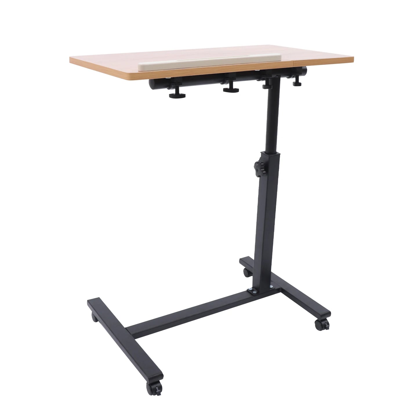 Adjustable Height Laptop Desk with Wheels Portable Mobile Workstation