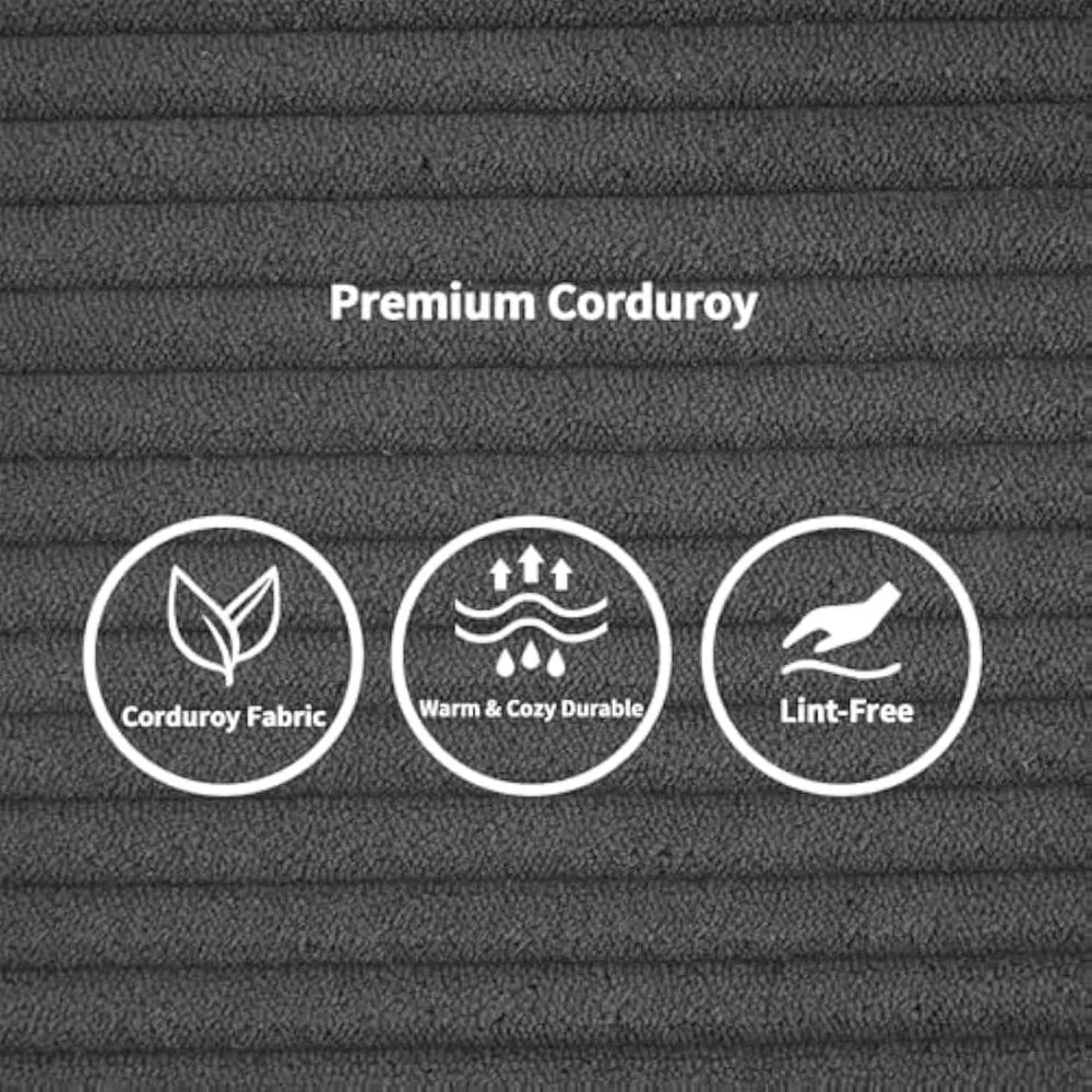 Corduroy Sofa Bed Convertible Floor Couch Armrests Comfortable Lounger