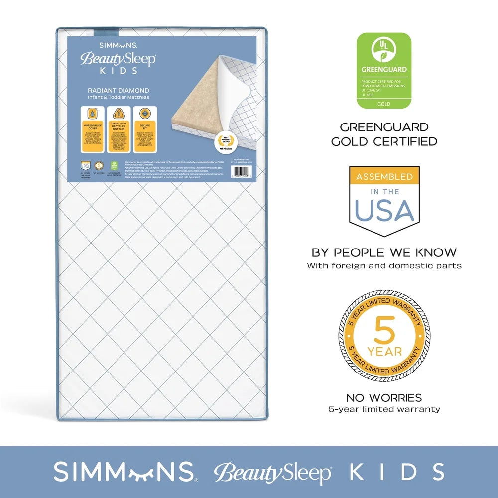 Ljustra Waterproof Extra Firm Crib Toddler Mattress GREENGUARD Certified