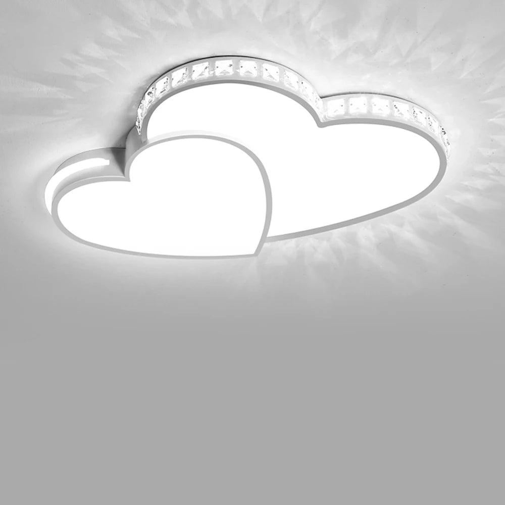 Modern Heart Shaped LED Ceiling Light for Kids Bedroom Living Room