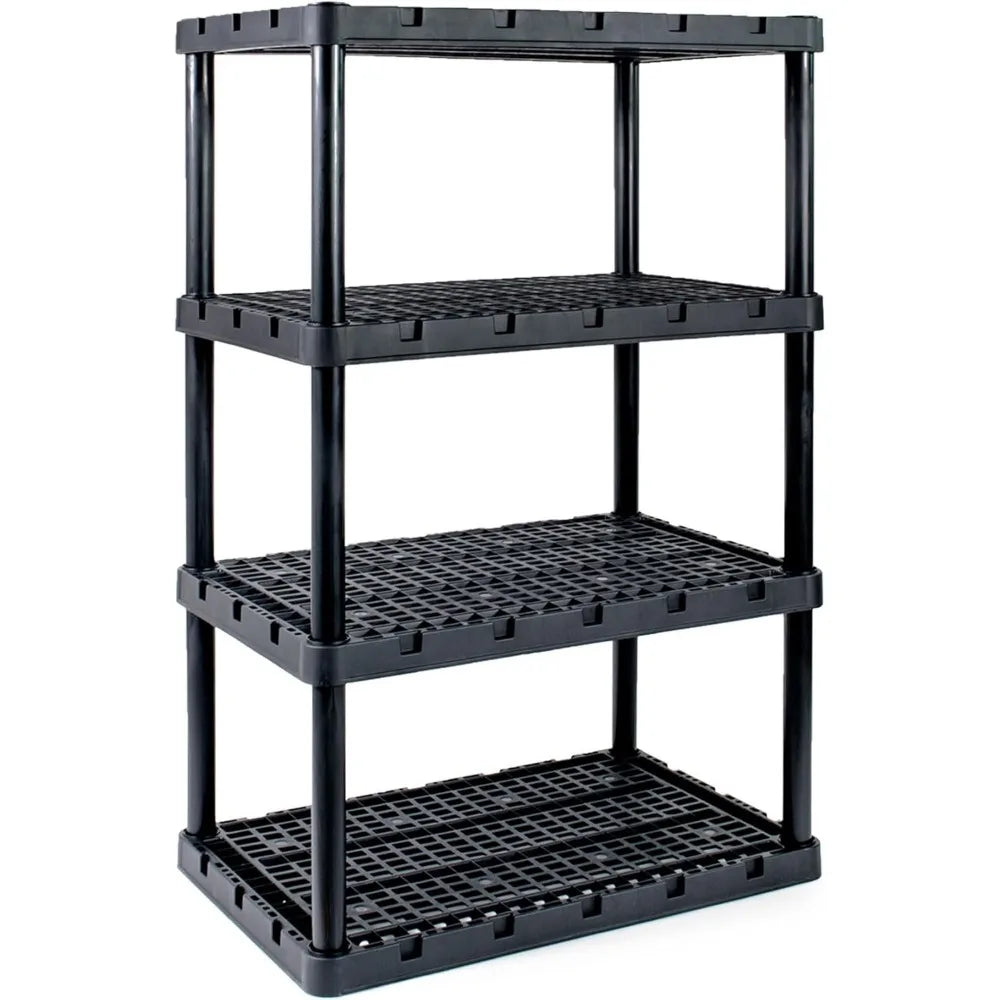 Heavy-Duty 2-Pack XL Storage Shelving 4 Shelves Ventilated Black