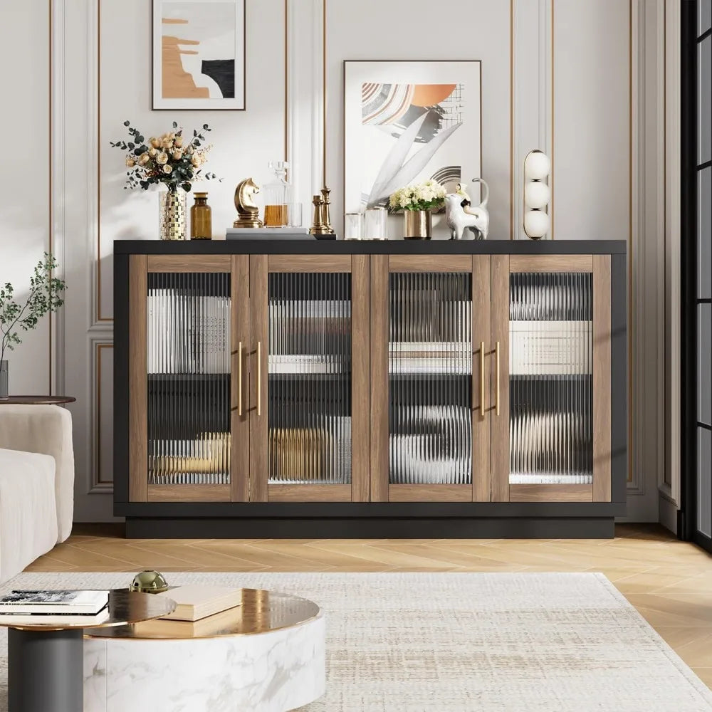 Buffet Cabinet Storage Sideboard 55.1 Inch Modern Kitchen Cabinet