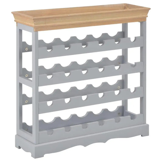 Gray Wine Cabinet Stylish Storage for Wine Bottles Glasses 27.6x8.9x27.8