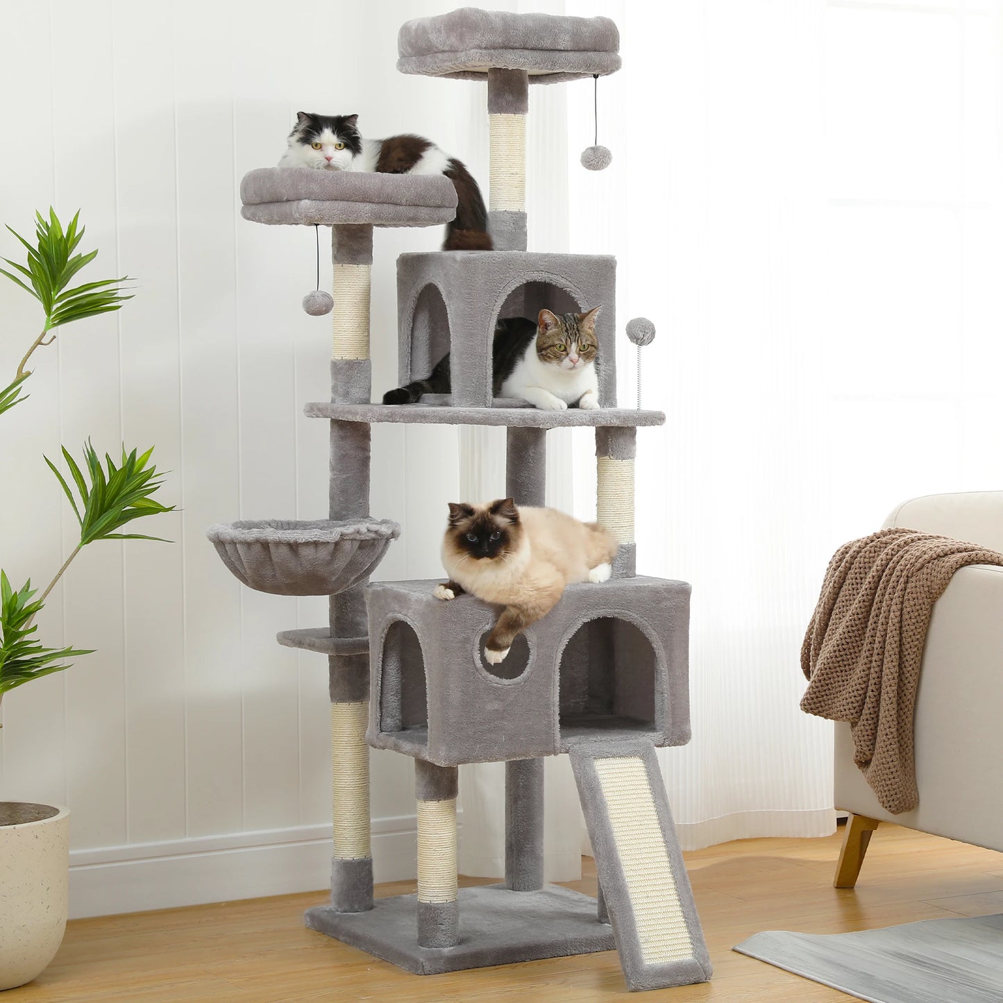 Luxury Cat Climbing Frame Multi-Layer Scratching Post Playground