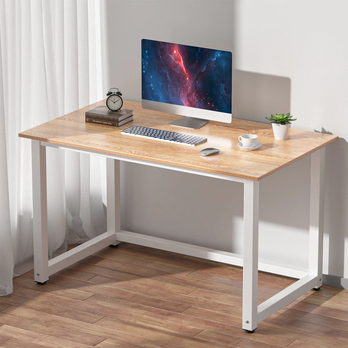 47 Inch Large Computer Desk Study Writing Office Desk for Home