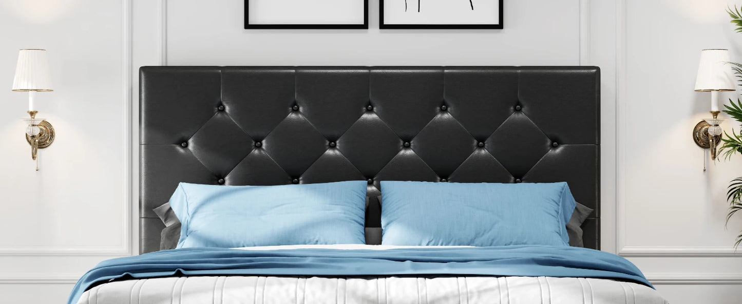 Ljustra Platform Storage Bed Frame 4 Drawers Adjustable Headboard Modern