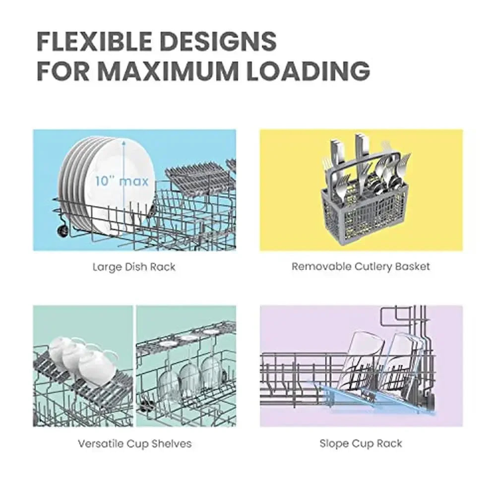 Portable Countertop Dishwasher 6 Place Settings 8 Programs Energy Star