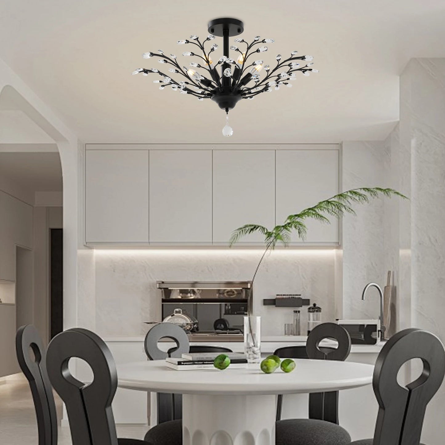 Vintage Crystal Chandelier Pendant Light for Living Rooms Entrances