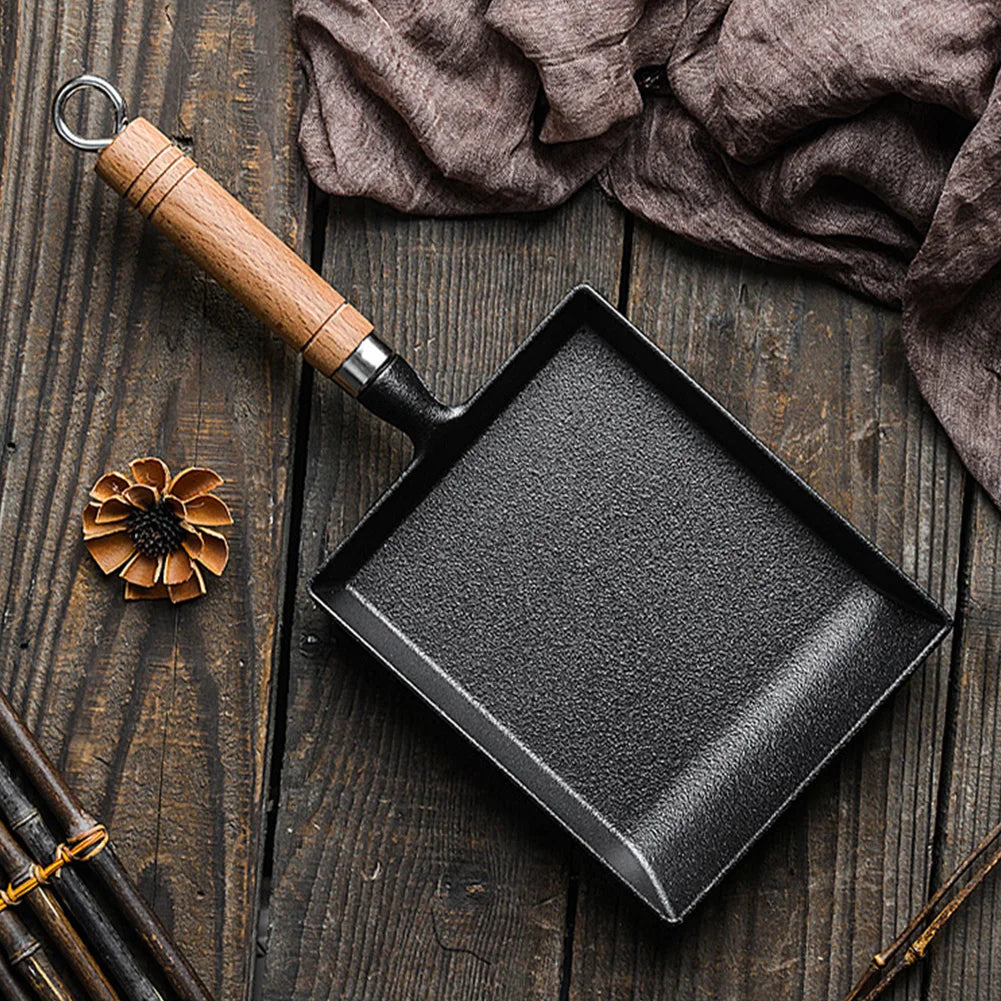 Cast Iron Non-Stick Tamagoyaki Egg Frying Pan Mini Omelette Pan