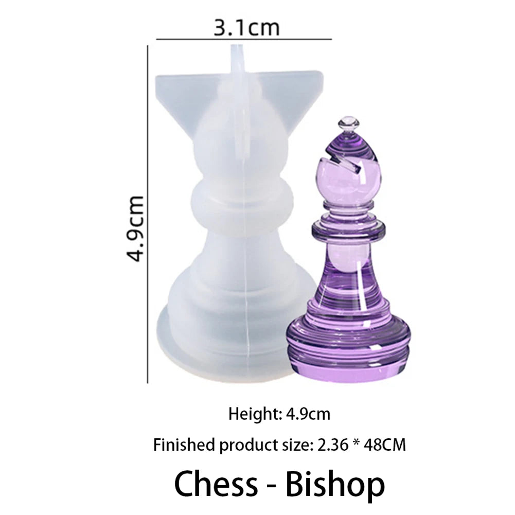 International Chess Epoxy Resin Mold DIY Silicone Chess Pieces Craft Tools