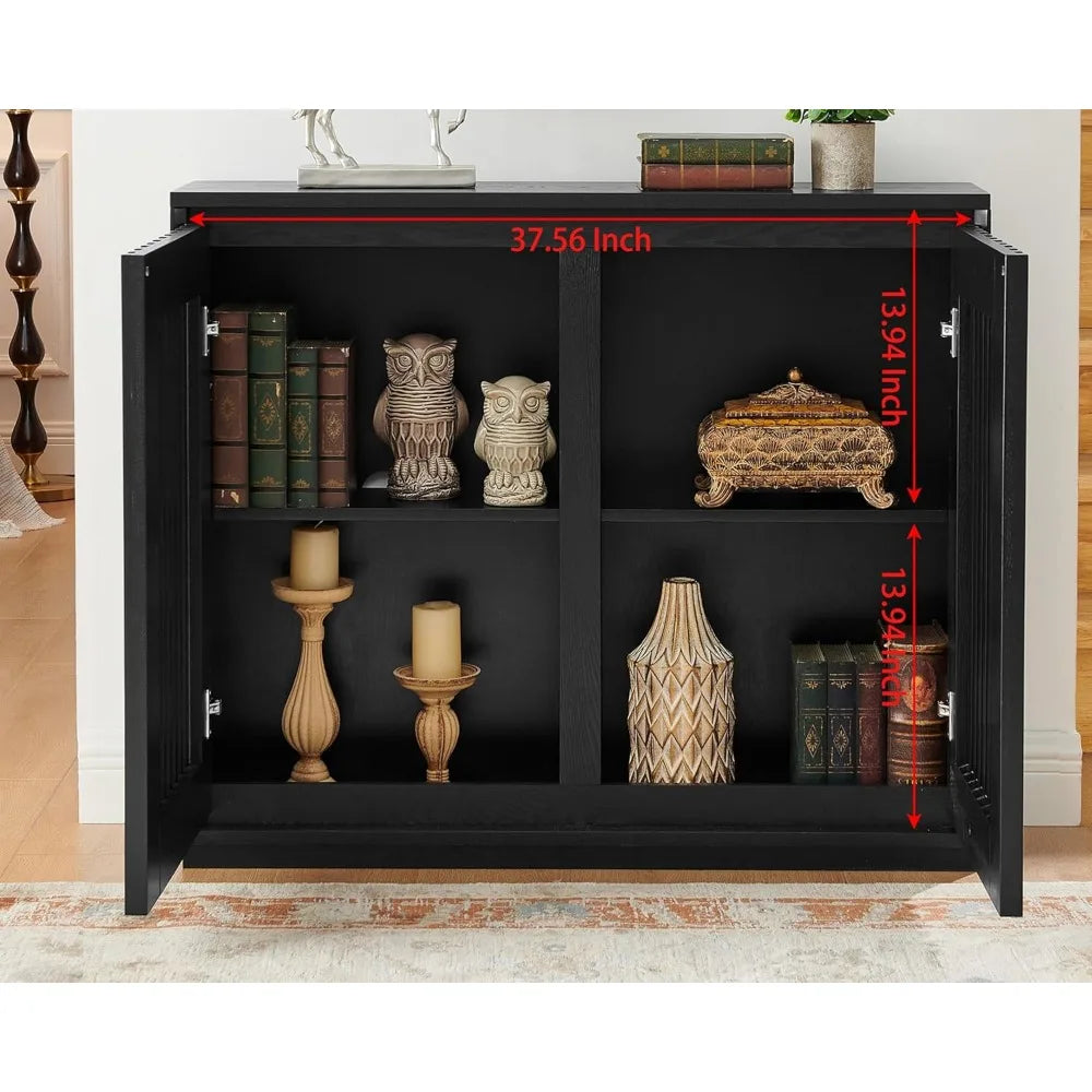 Mid Century Modern Sideboard Buffet Cabinet Narrow Credenza Storage