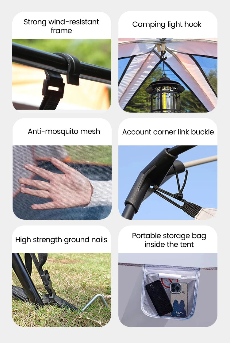 Sonuto Camping Family Tent 3-12 Person Double Layer Oversize Outdoor