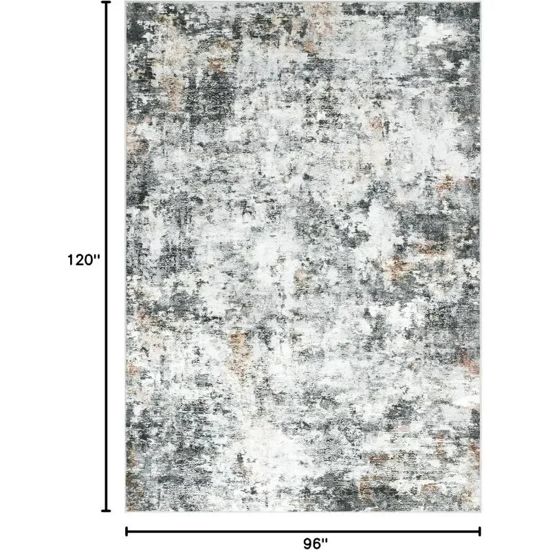 8x10 Modern Abstract Washable Area Rug Stain Resistant Non-Shedding