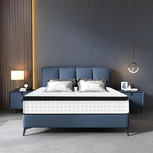 Ljustra 12 Inch Twin Size Hybrid Mattress Cooling Memory Foam Springs