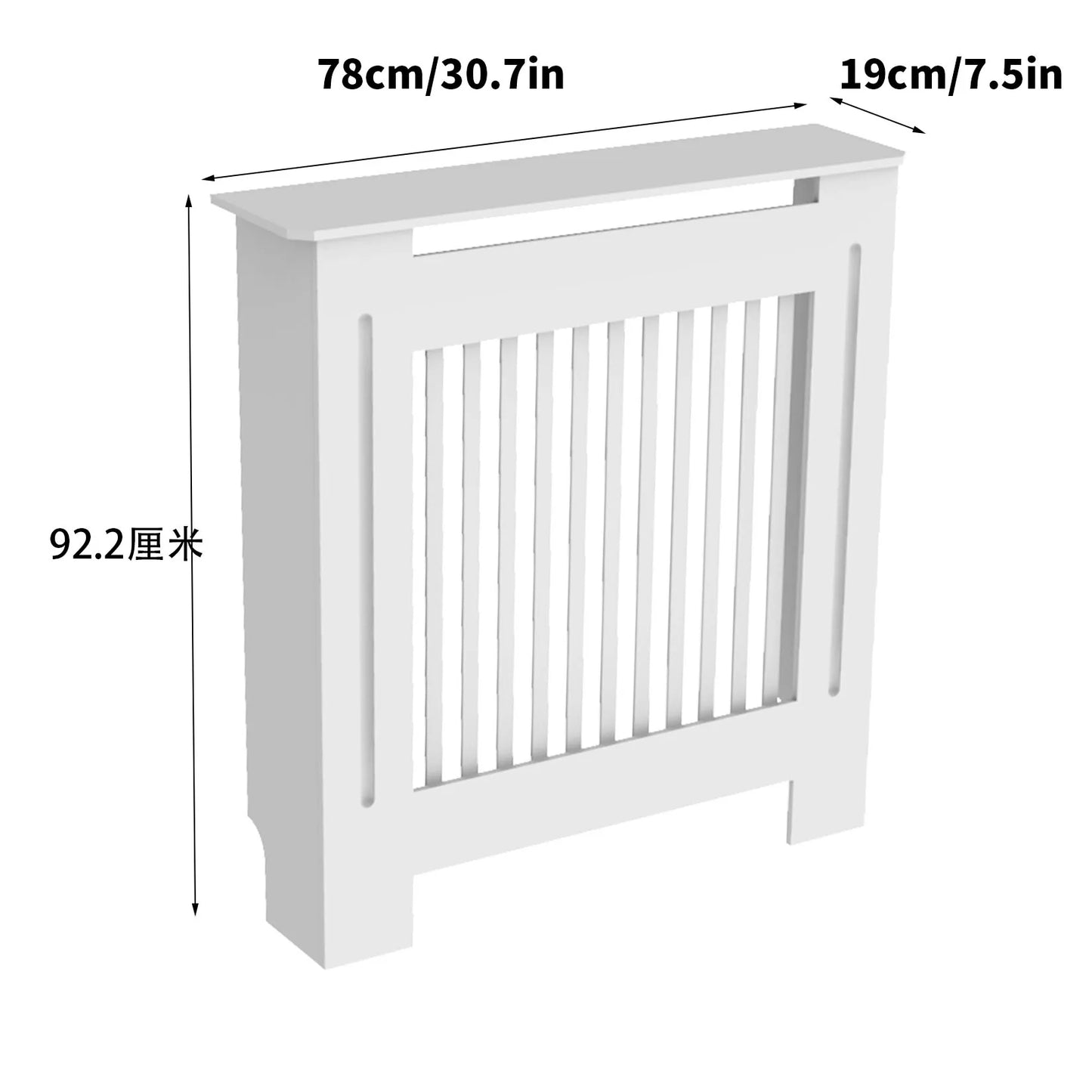Large 36 Inch Radiator Cover Cabinet MDF Horizontal Vertical Modern Furniture