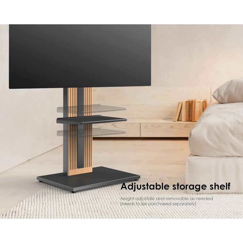 Design Wood TV Stand with Swivel Mount for 32-65 Inch Screens