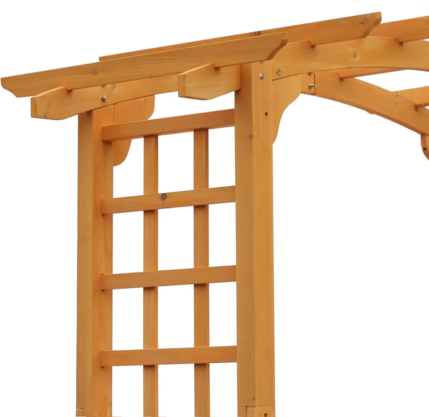 90in Wood Garden Arbor Arch Trellis for Climbing Plants Weddings Backyards