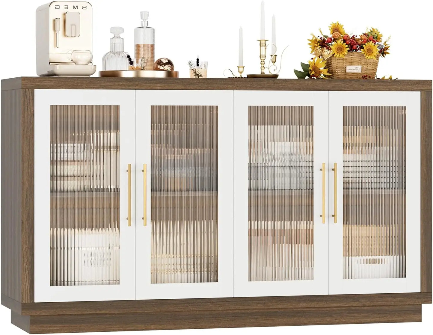 Buffet Cabinet Storage Sideboard 55.1 Inch Modern Kitchen Cabinet