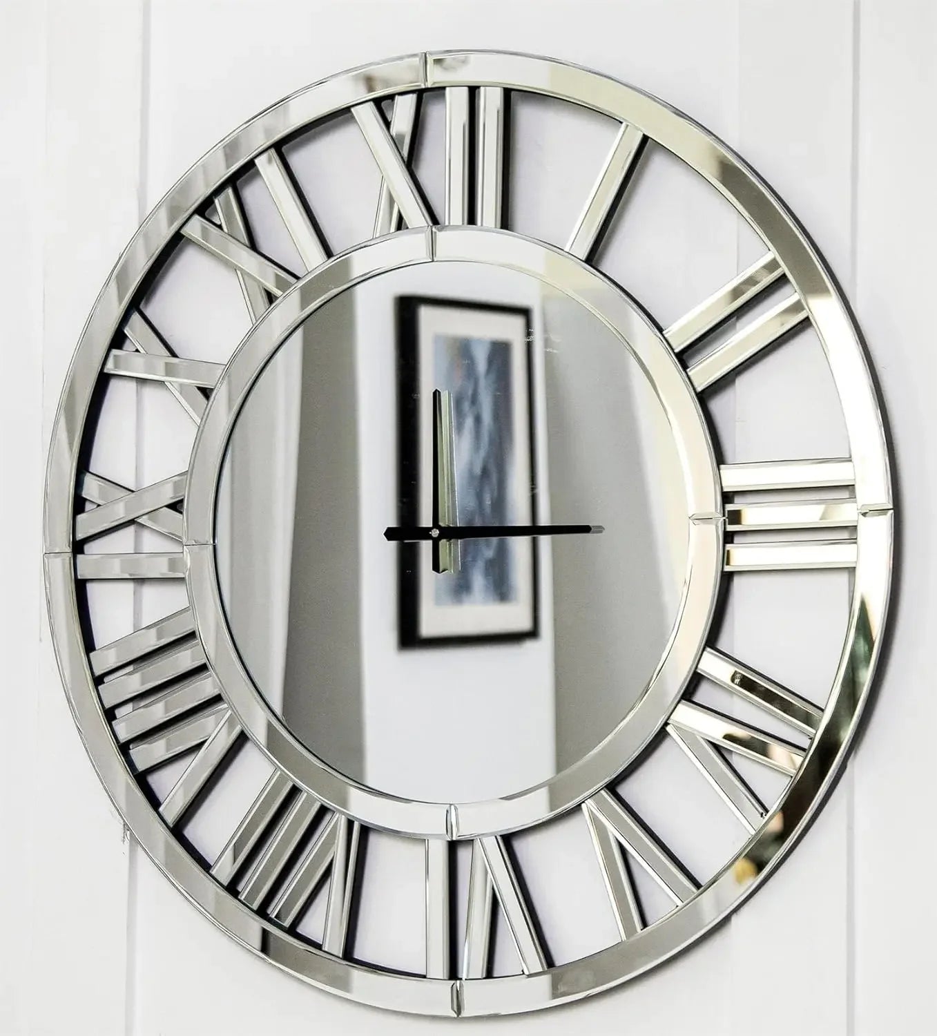 24 Inch Large Wall Clock Decorative Acrylic Mirror Modern Living Room Decor