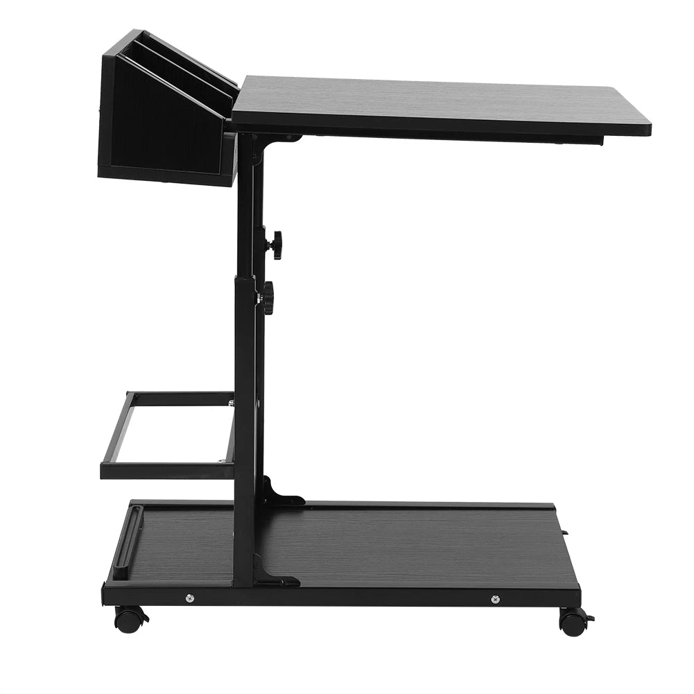 Portable Multifunctional Laptop Desk with Wheels and Storage Drawer