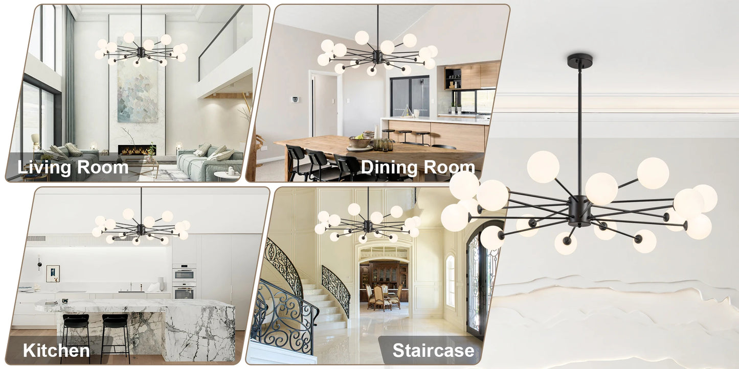 8/12/16 Light Sputnik Chandelier Mid Century Modern Kitchen Lighting