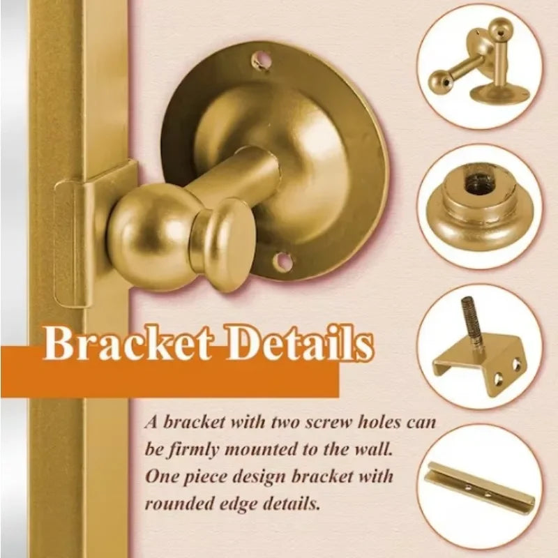 Gold Pivot Bathroom Mirror 38x26 Tilted Beveled Vanity Wall Mirror