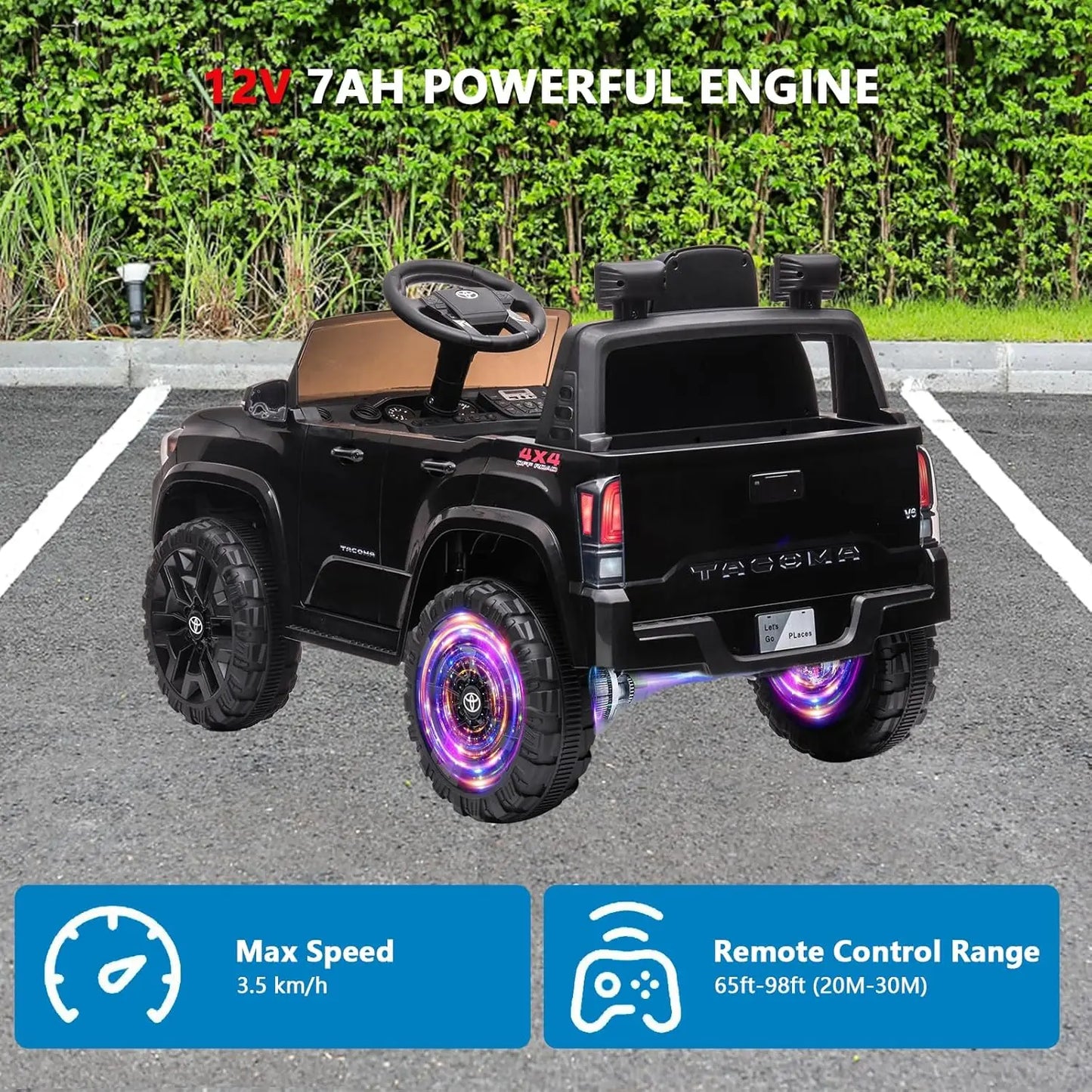12V Kids Ride On Truck Electric Vehicle with Remote Control and Safety Features