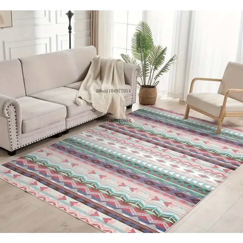 Ljustra Washable Graphic Non-Slip Vintage Rugs for Living Room Bedroom