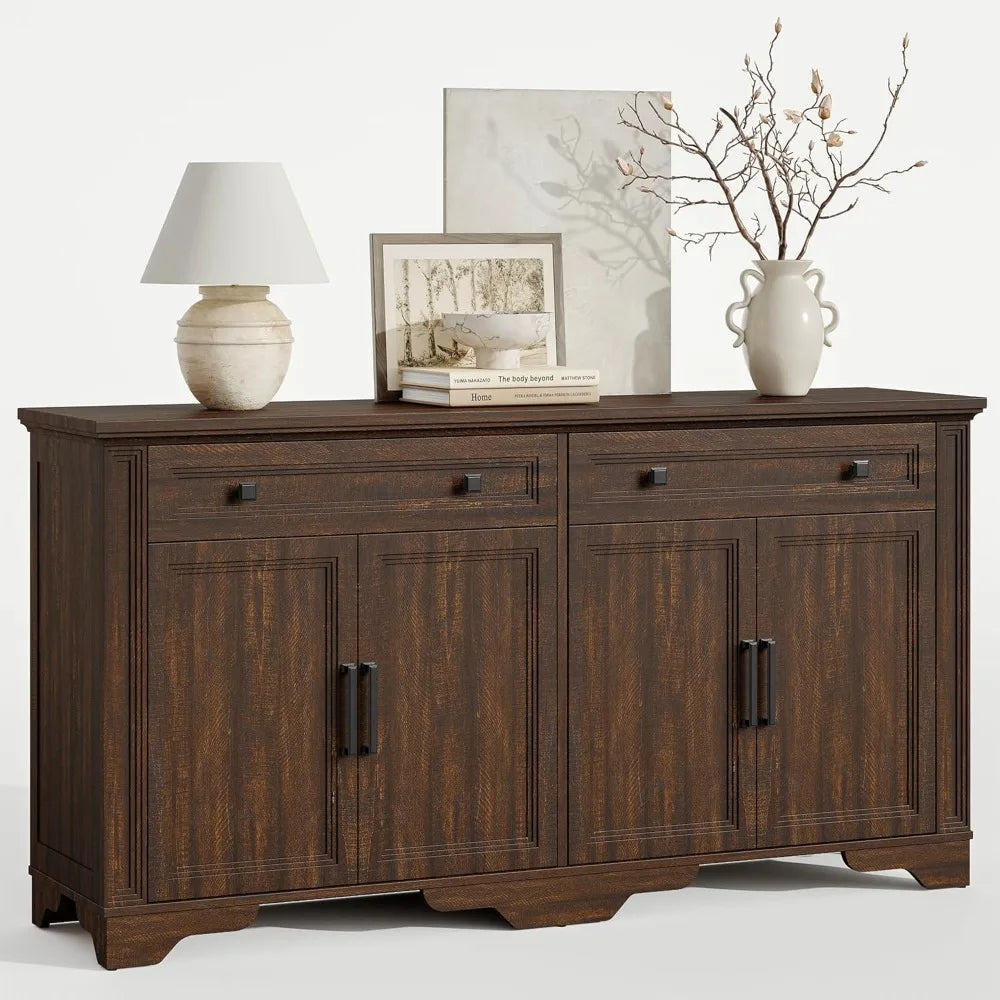 Ljustra 63 Inch Sideboard Buffet Cabinet Kitchen Storage Credenza