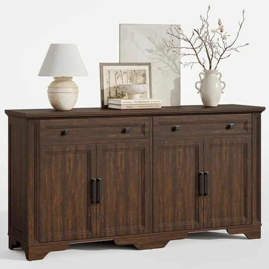 Ljustra 63 Inch Sideboard Buffet Cabinet Kitchen Storage Credenza