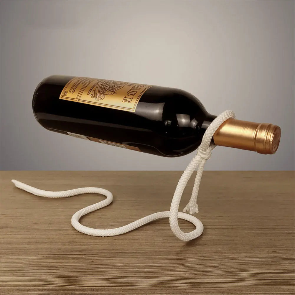 Creative Wine Bottle Holder Modern Rope Shaped Rack for Home Bar