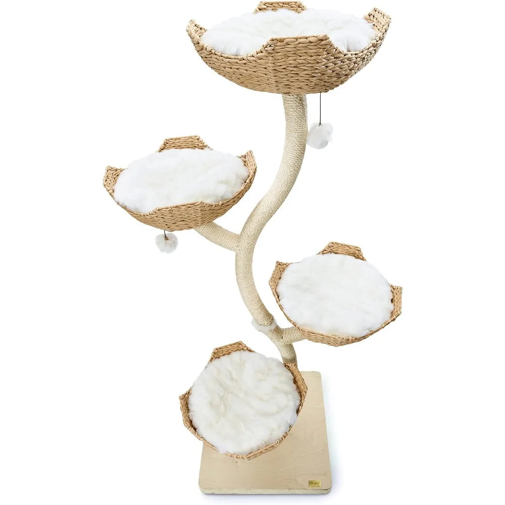 Ljustra 73" Tall Modern Cat Tree Scratching Tower for Large Cats