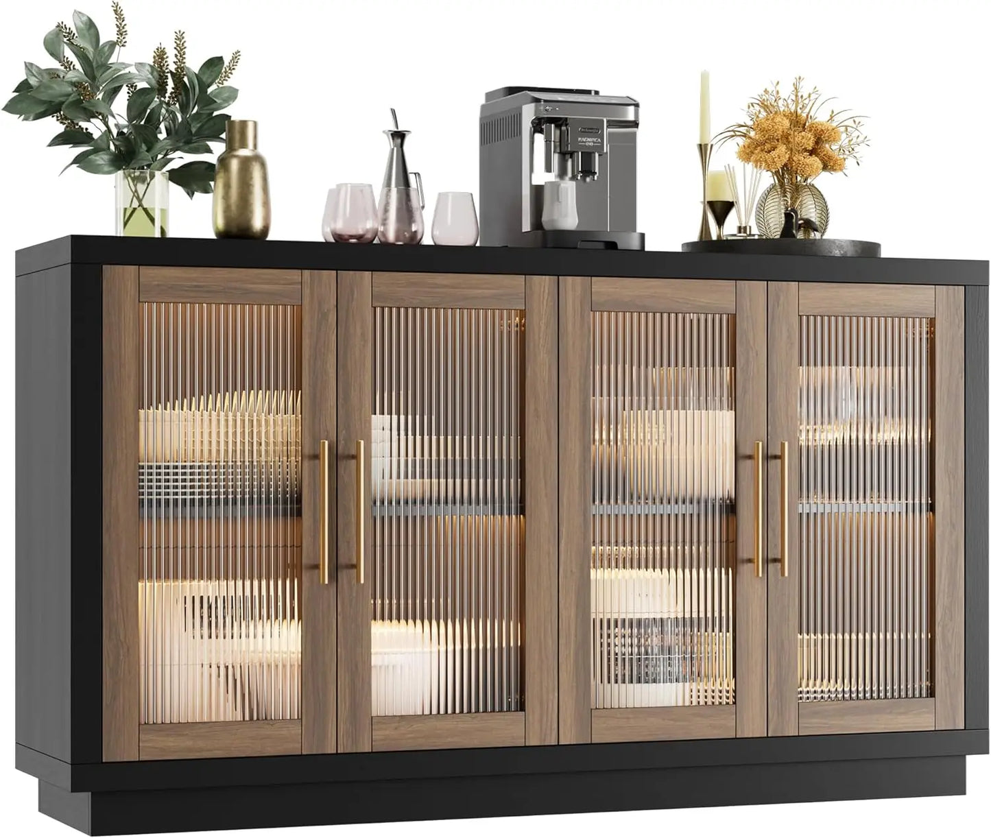 Buffet Cabinet Storage Sideboard 55.1 Inch Modern Kitchen Cabinet