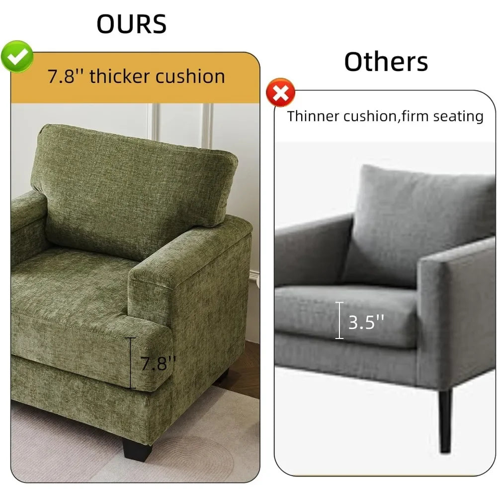 Cloud-Like Oversized Accent Chair Ultra-Plush Relaxation Comfort