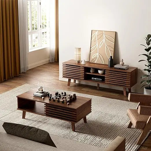 Living Room Table Sets Mid Century Coffee Table Dresser TV Stand Storage