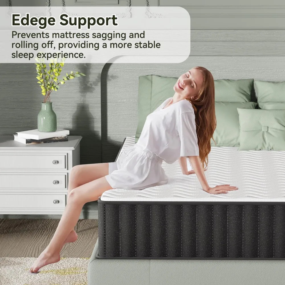 Ljustra 10 Inch King Size Memory Foam Mattress Cooling Medium Firm