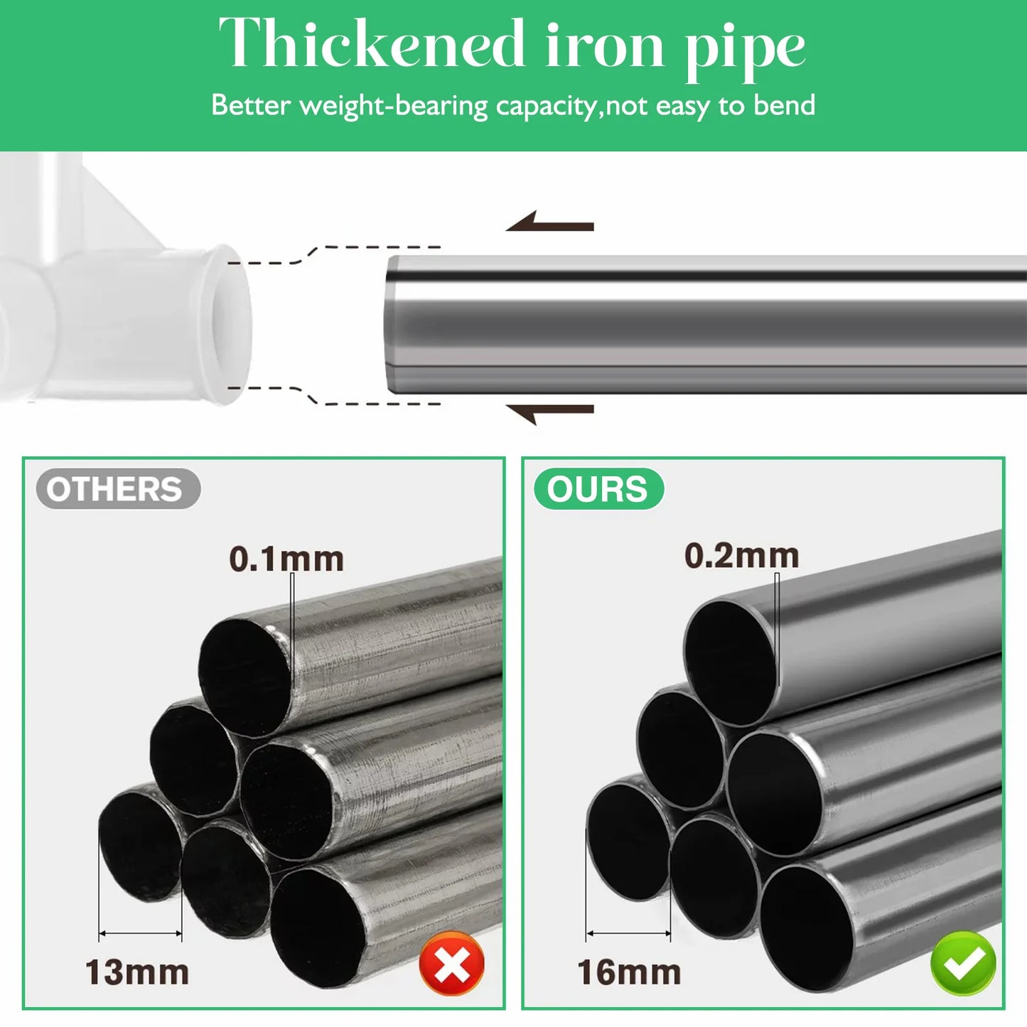 Portable Closet Organizer Rack Clothes Storage Shelf Easy Assembly