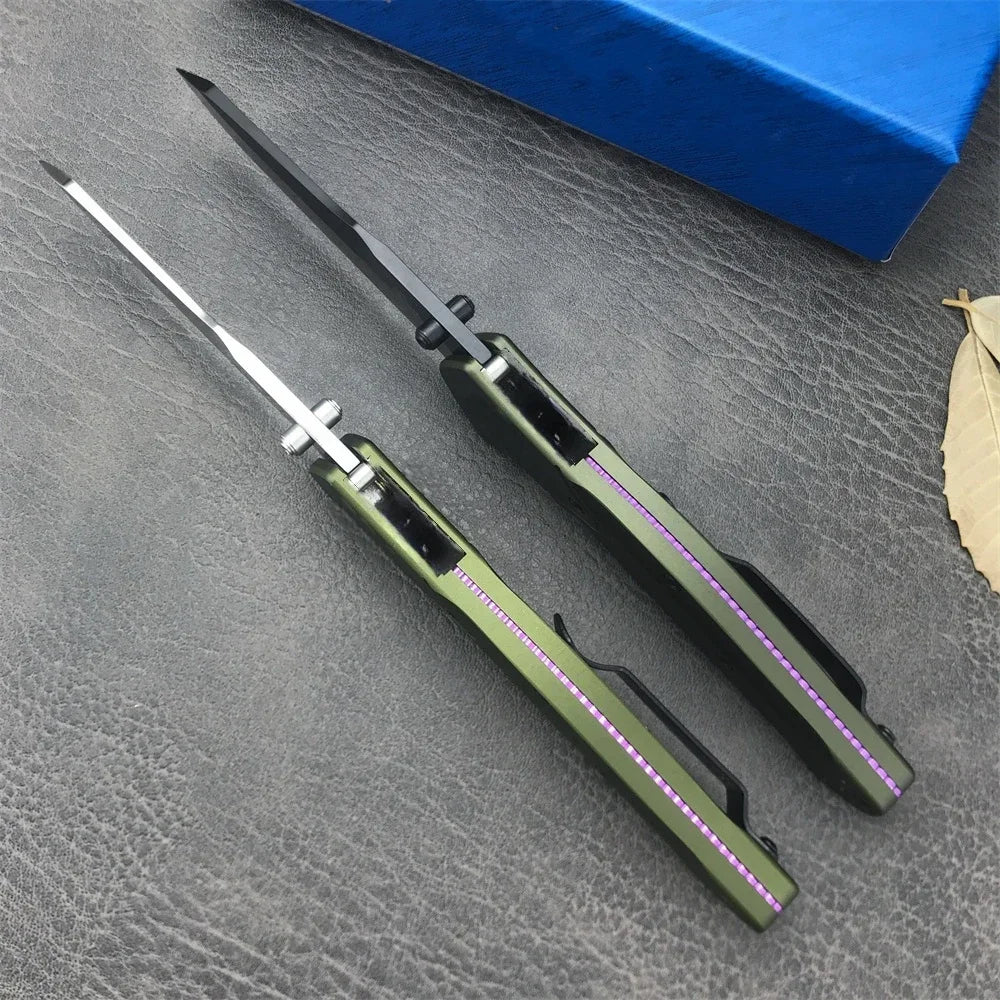 Ljustra Green Handle 940 Folding Knife D2 Blade EDC Survival Tool