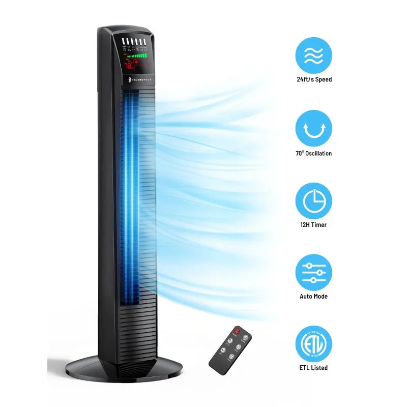 Ljustra Tower Fan for Home 36 inch Oscillating Remote Control Quiet Fan