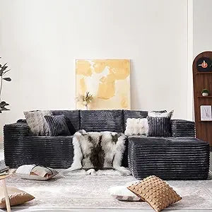 DAFIFY Modular L-Shape Sectional Couch 104", Comfy Sofa with Chaise, No Assembly