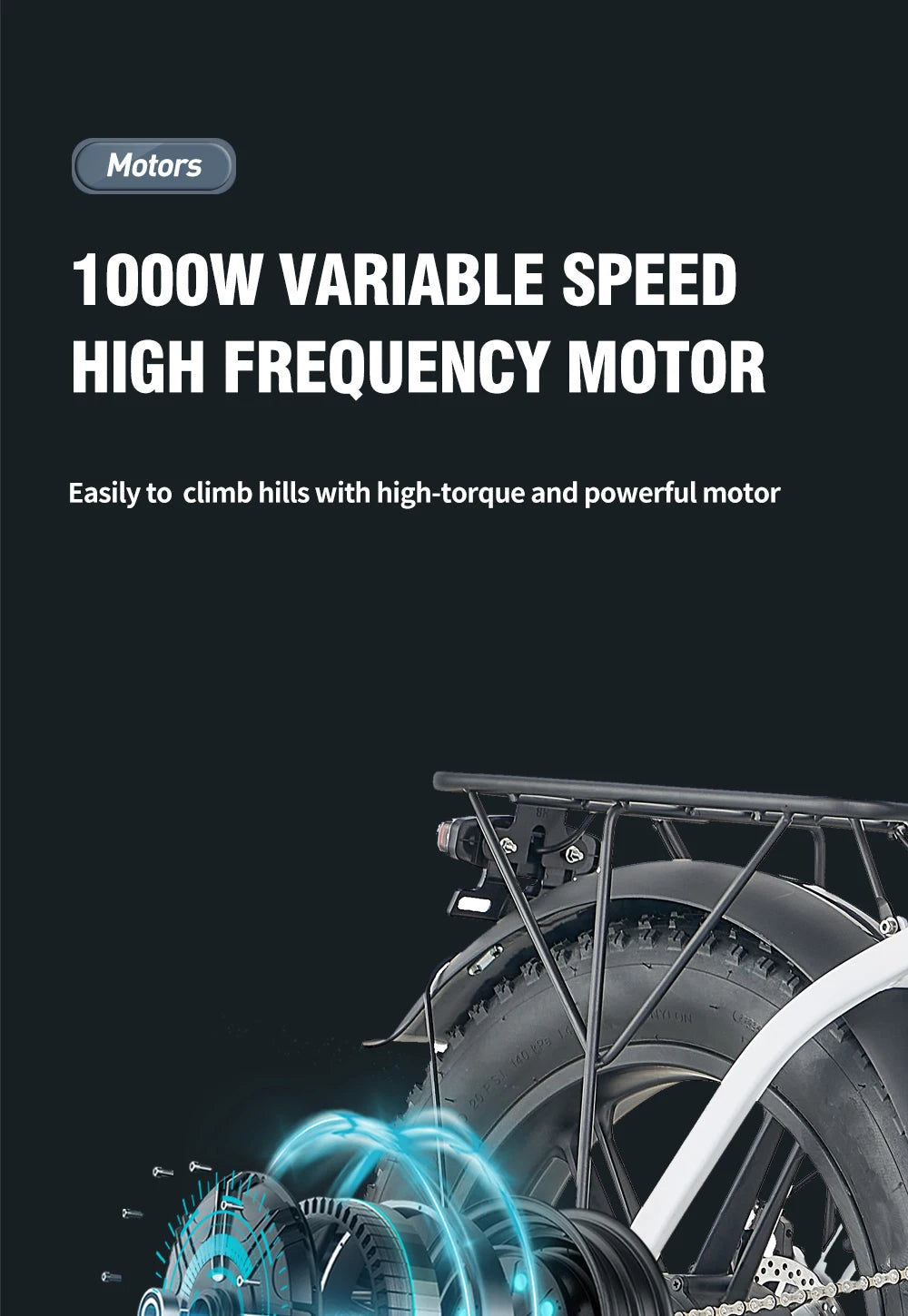 Ljustra Kickwey L20 Foldable Electric Bicycle 1000W 20 Inch Fat Tire E-Bike