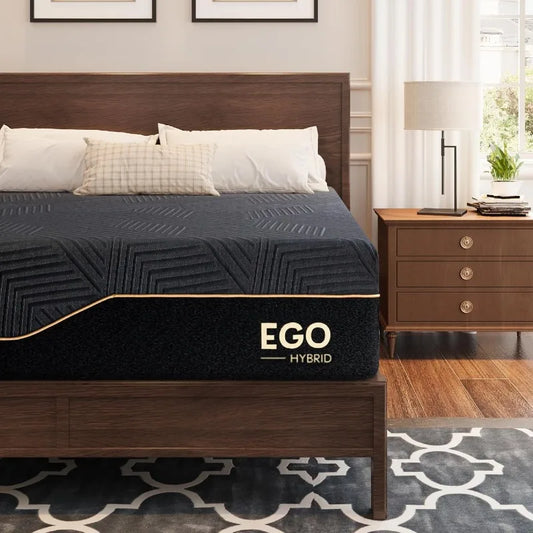 Ljustra Queen Mattress 14 Inch Memory Foam Pocket Spring Bed Comfort