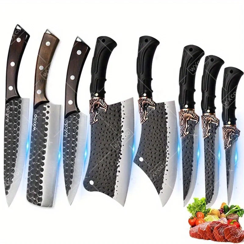 8PC Professional Kitchen Chef Knife Set Stainless Steel Cooking Cutting Tools