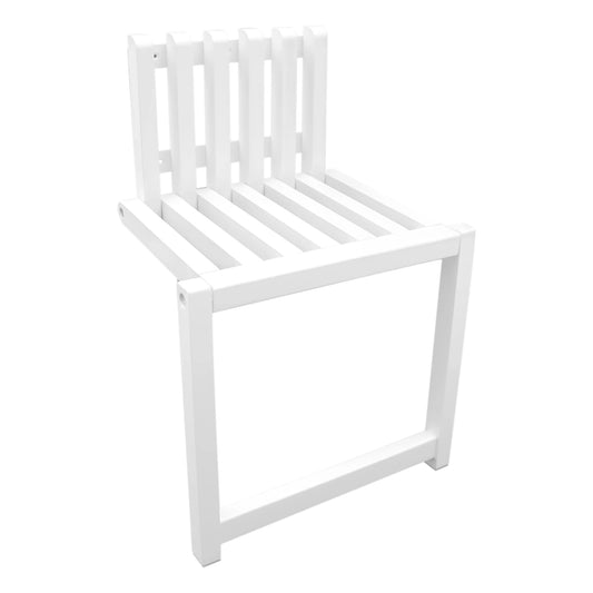 Wall Mounted Folding Solid Wood Chair Space Saving Living Stool