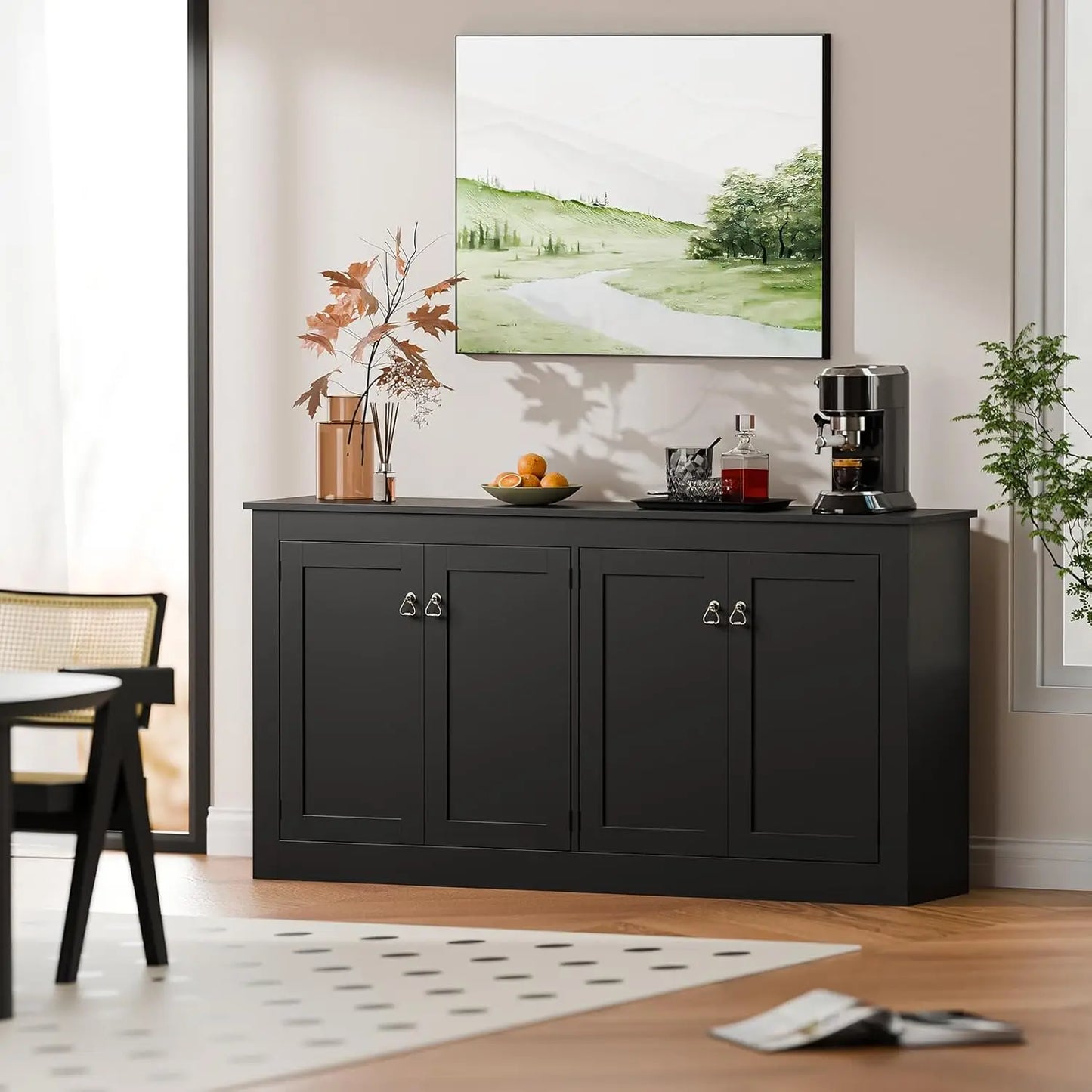 Buffet Cabinet with Storage Kitchen Console Table Accent Cabinet 57.5"W