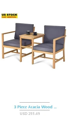 Griffith 3-Piece Metal Bistro Set Outdoor Patio Furniture Retro Design