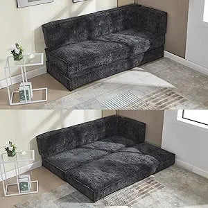 Modular Convertible Sleeper Sofa Bed with Side Storage Couch